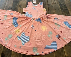 Dot Dot Smile size 7 girls USA tank twirl dress new - Picture 1 of 3