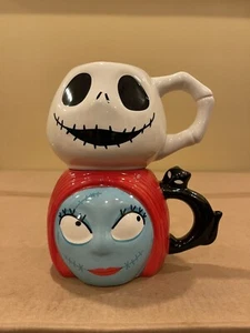 Disney Nightmare Before Christmas Jack And Sally Mug Set Halloween - Picture 1 of 6