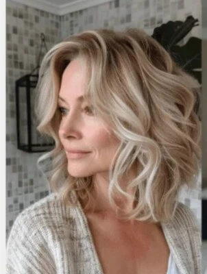 Golden Blonde Highlight Human Hair 13x4 Lace Front Wig for Women Girls  - Image 1 of 3