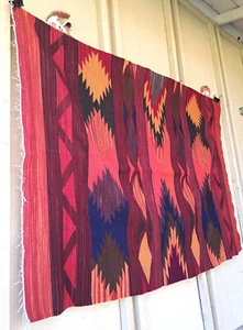 Vintage handgefertigter Kilim-Teppich - Kilim-Teppich - Vintage Kilim-Teppich - Bild 1 von 6