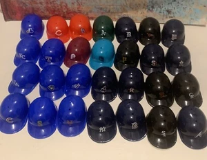 Lot Laich Mini MLB Major League Baseball Plastic Batting Helmets Mets Yankees 2” - Picture 1 of 12
