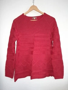 Yarra Trail Ladies Wool Blend L Red Knit Jumper Size S EUC - Picture 1 of 7