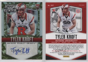 2015 Panini Prizm Collegiate Draft Picks Camo /199 Tyler Kroft Rookie Auto RC