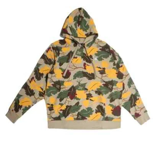 LRG Lifted Research Group Leaf Peeping Camo Hoodie Khaki Men's Hooded Sweatshirt - Picture 1 of 2