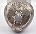Antique Sterling Silver GORHAM #215 Locking Heart Inkwell Moon Hallmark ca. 1895