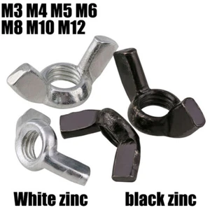 Wing Nuts M3 M4 M5 M6 M8 M10 M12 Butterfly Nuts DIN315 Carbon Steel Galvanized - Picture 1 of 7