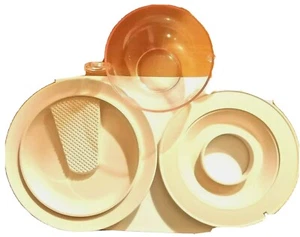 PIATTO + TAZZA + GRATTA FRUTTA , MARCA GUZZINI - Foto 1 di 2