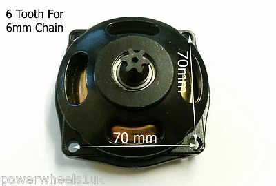 ORANGE IMPORTS LTD CL006 6 ZÄHNE VORDERES KETTENRAD RRITZEL & GELL GEHÄUSE 49CC MINI MOTORRAD MINI QUAD FAHRRAD