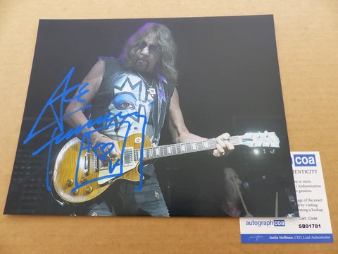 KISS Ace Frehley signed Autograph 8x10 Photo Autographed ACOA COA Cover
