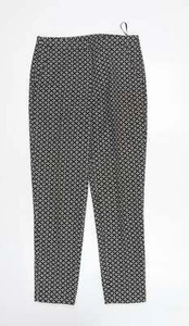 F&F Womens Black Polyester Blend Capri Trousers Size 8 L27 in - Picture 1 of 12