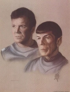 STAR TREK I ~ MOTION PICTURE SPOCK KIRK ART 17x22 MOVIE POSTER Leonard Nimoy - Picture 1 of 1