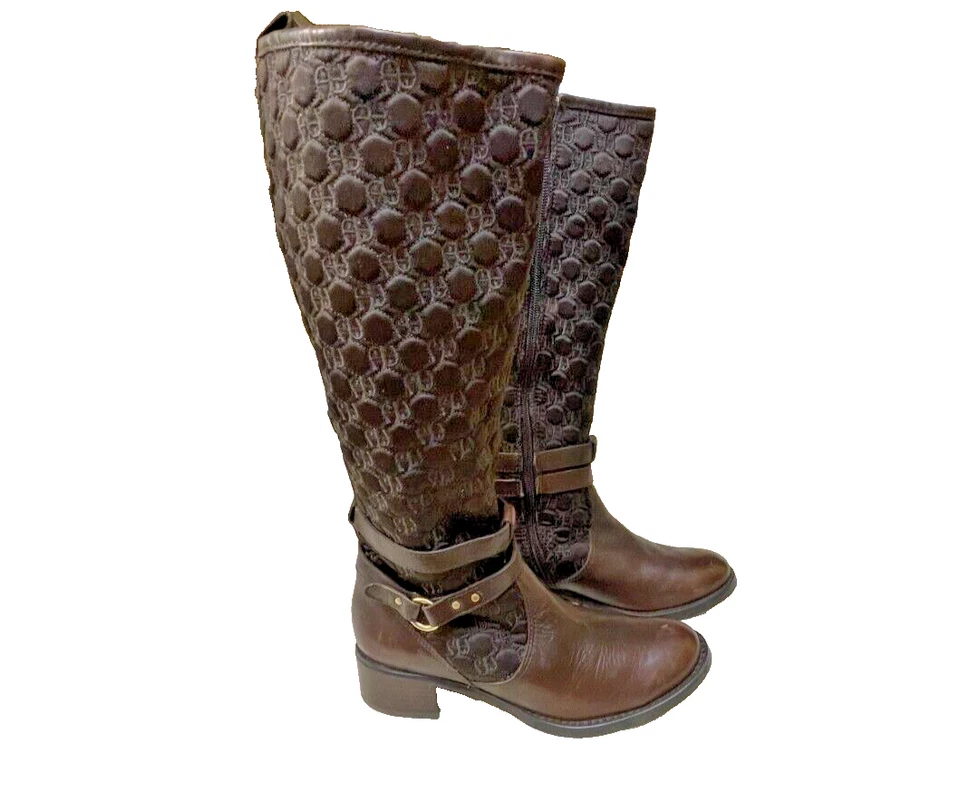 Botas de montar altas de cuero marrón vintage Etienne Aigner para mujer talla Foto 1 de 4