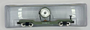 Model Power 84101 Metal US ARMY N Scale 40' Depressed Metal Flat W/Searchlight - Picture 1 of 5