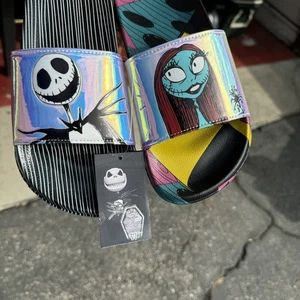 Disney Pesadilla antes de Navidad Mujer TALLA 8 Sandalias Jack & Sally Slides - Imagen 1 de 8