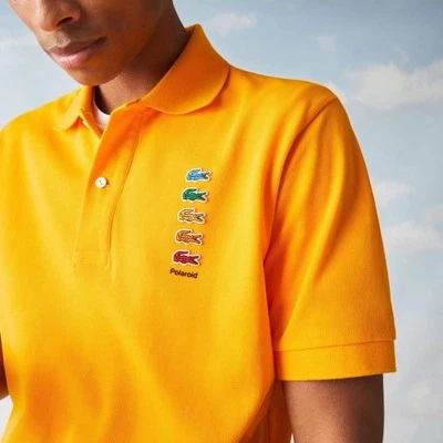 Camisa polo Lacoste X Polaroid para hombre FR 4 US M manga corta amarillo dorado Foto 1 de 3
