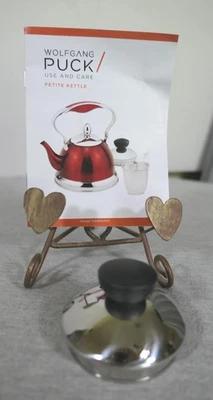 NUEVO Wolfgang Puck Tapa de Repuesto de Metal Plateado para Tetera Cafetera Pequeña Foto 1 de 4