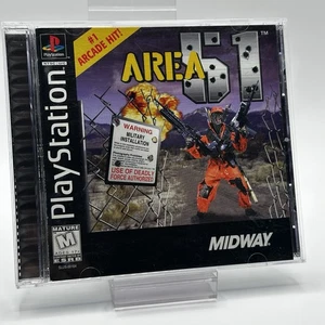 Area 51 - PS1 Sony PlayStation 1 CIB Complete with Manual + Reg Card Tested - Picture 1 of 6