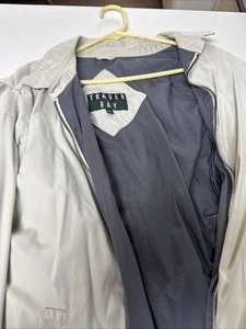 Trader Bay Jacket Mens XLarge Tan Lined Vintage Grandpa 90s Bomber Vented Y2K - Picture 1 of 2