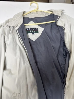 Trader Bay Jacket Mens XLarge Tan Lined Vintage Grandpa 90s Bomber Vented Y2K - Image 1 of 2