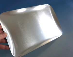 Vintage WMF Design Serviertablett Tablett Metall versilbert 50er (F025-1827) - Bild 1 von 3