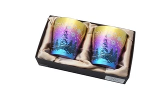 HORIE (Horie) Niigata Tsubame Pure Titanium Double Tumbler 250cc Snow Flower Aur - Picture 1 of 9