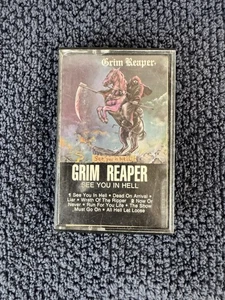 VTG 1984 GRIM REAPER SEE YOU IN HELL CASSETTE TAPE CLASSIC HARD ROCK - Foto 1 di 4