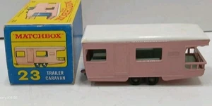 Vintage Matchbox Lesney No. 23 Trailer Caravan In Original Box - Picture 1 of 8