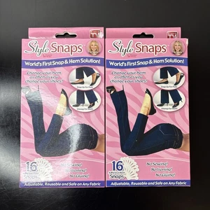 As Seen On TV, Snap & Hem Solution, Adhesive Hem Snaps [Lot of 2] New in Box - Picture 1 of 2
