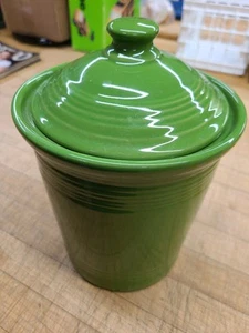 Fiesta Meadow Green Canister With Lid Ceramic Crock Medium 9" - Picture 1 of 5