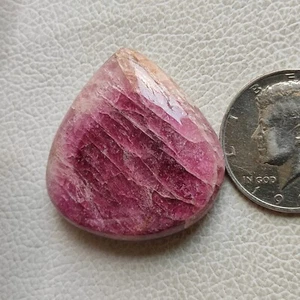 Rare pink sugilite flatback cabochon big pear shape sugilite gemstone R13406 AU - Picture 1 of 5