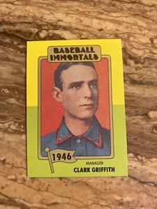 1980 SSPC Baseball Immortals Clark Griffith #43 Chicago Cubs 1st Printing