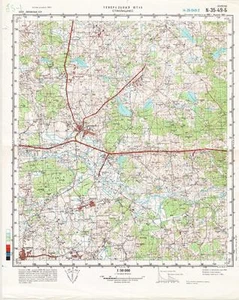Mapa topográfico militar soviético ruso - STAKLIŠKES (Lituania), 1:50K, ed. 1988 - Imagen 1 de 3