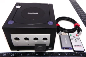 Sistema de consola Nintendo HDMI Gamecube negro personalizado con tapa DOL-001 funciona suizo - Imagen 1 de 13