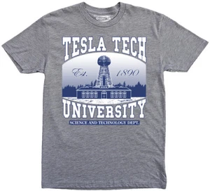 T-shirt Nikola Tesla, Tesla Tech University, Free Energy, Wardenclyffe - Foto 1 di 4