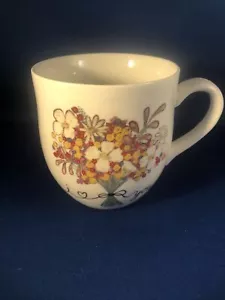 I Love (Corazón) You con ramo de flores creativo cooperativo taza de café blanco NUEVO - Imagen 1 de 6