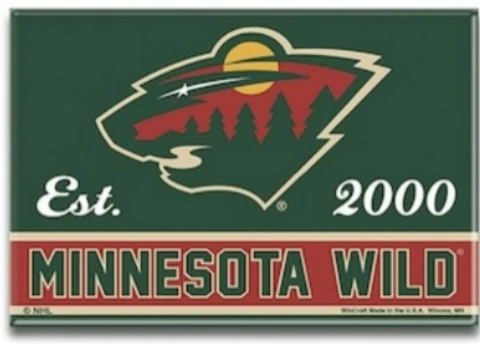 2 Pack MINNESOTA WILD Team Sport Magnets 2.5" X 3.5" Cover
