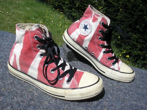 Sneaker originali CONVERSE Chucks Taylor HI taglia 37 rosse beige!!!