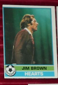 TOPPS Scottish FOOTBALL 1977 Hearts of Midlothian FC Card #3 Jim Brown