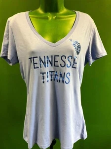 NFL Tennessee Titans Majestic Foil Print T-Shirt Women's Large NWT - Picture 1 of 4