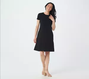 Isaac Mizrahi Live! Vestido Tejido-Negro-Mediano A379121 NUEVO - Imagen 1 de 2