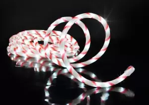 LED Lichtschlauch Weihnachten Lichterkette Zuckerstange rot weiß Weihnachtsdeko - Bild 1 von 2