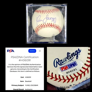 Yunel Escobar Single signiert Rawlings Autogramm OML Baseball PSA/DNA Aufkleber - Bild 1 von 9