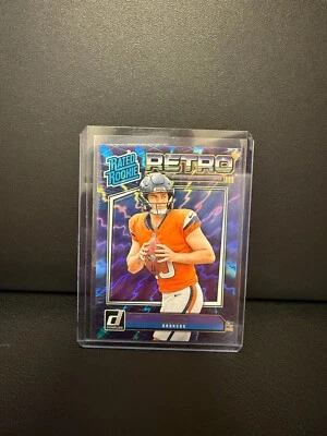 2024 Panini Donruss Retro Rated Rookie Bo Nix #19 +BONUS - Image 1 of 4