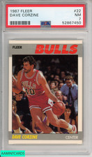 1987 FLEER DAVE CORZINE #22 CHICAGO BULLS PSA 7 NM