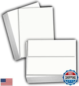 Hamilco White Cardstock Thick Paper - Blank Index Flash Note and Post Cards - - Picture 1 of 5
