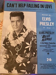 Rare Vintage Music Sheet - Blue Hawaii by Elvis Presley - Picture 1 of 2