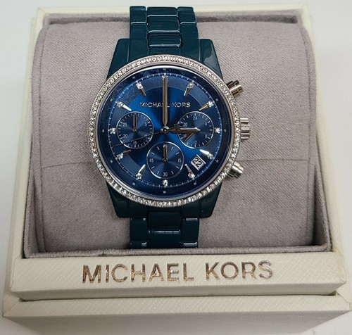 Orologio Donna Michael Kors MK6722 Bradshaw Quadrante Blu Acciaio Inox Cronografo