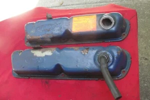 1974 Mustang II 302 Ford Valve Covers Oval Logo 1970s Solid 6 Bolts - Picture 1 of 5