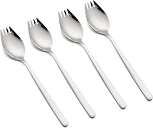 Sporks, 4er Pack 18/10 Spork Edelstahl, Metallspork für den täglichen Haushalt U - Bild 1 von 24