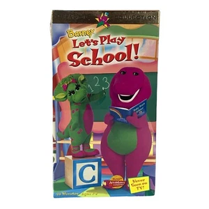 Barney Lets Play School White VHS Tape Vintage 1999 Sealed Brand New In Plasric - Picture 1 of 2